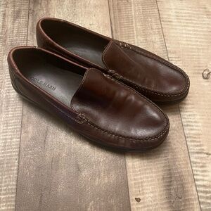 Cole Haan Brown Leather Slip-On Loafers